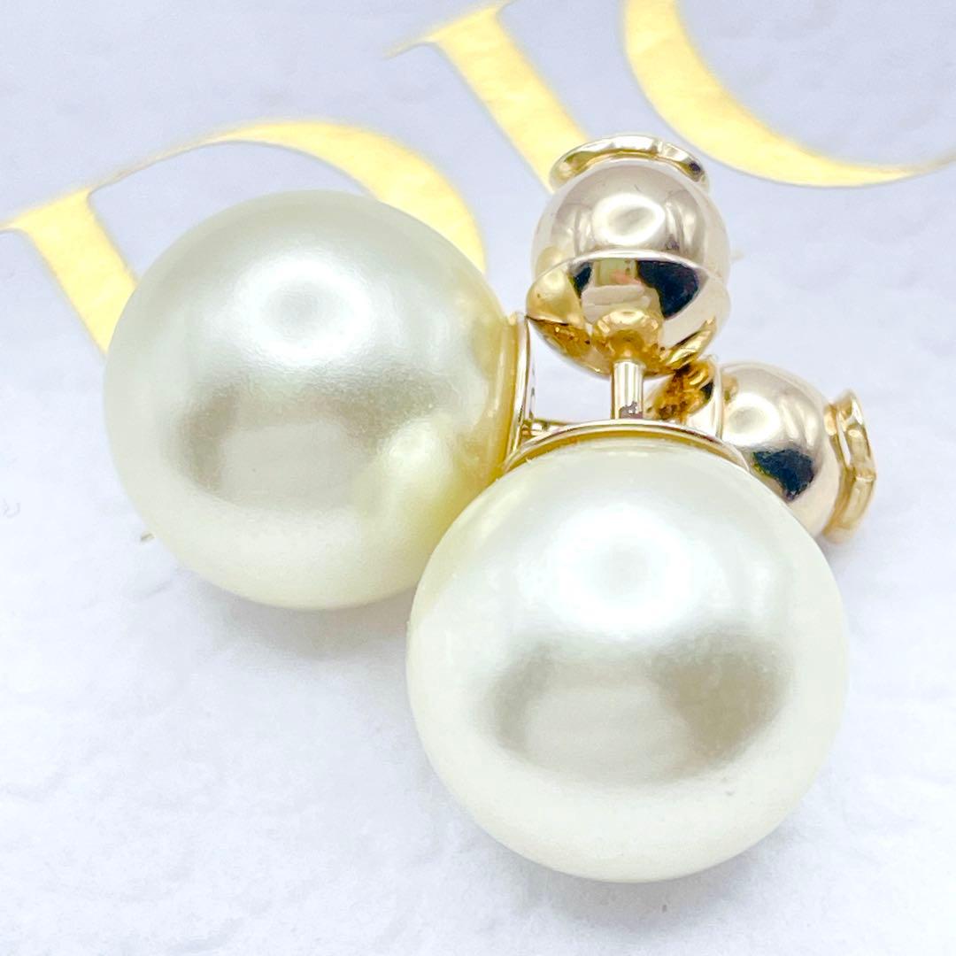 Christian Dior ピアス　パール　トライバル　ゴールド　CD