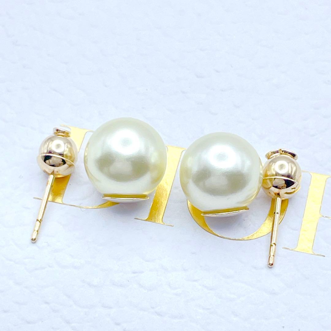 Christian Dior ピアス　パール　トライバル　ゴールド　CD