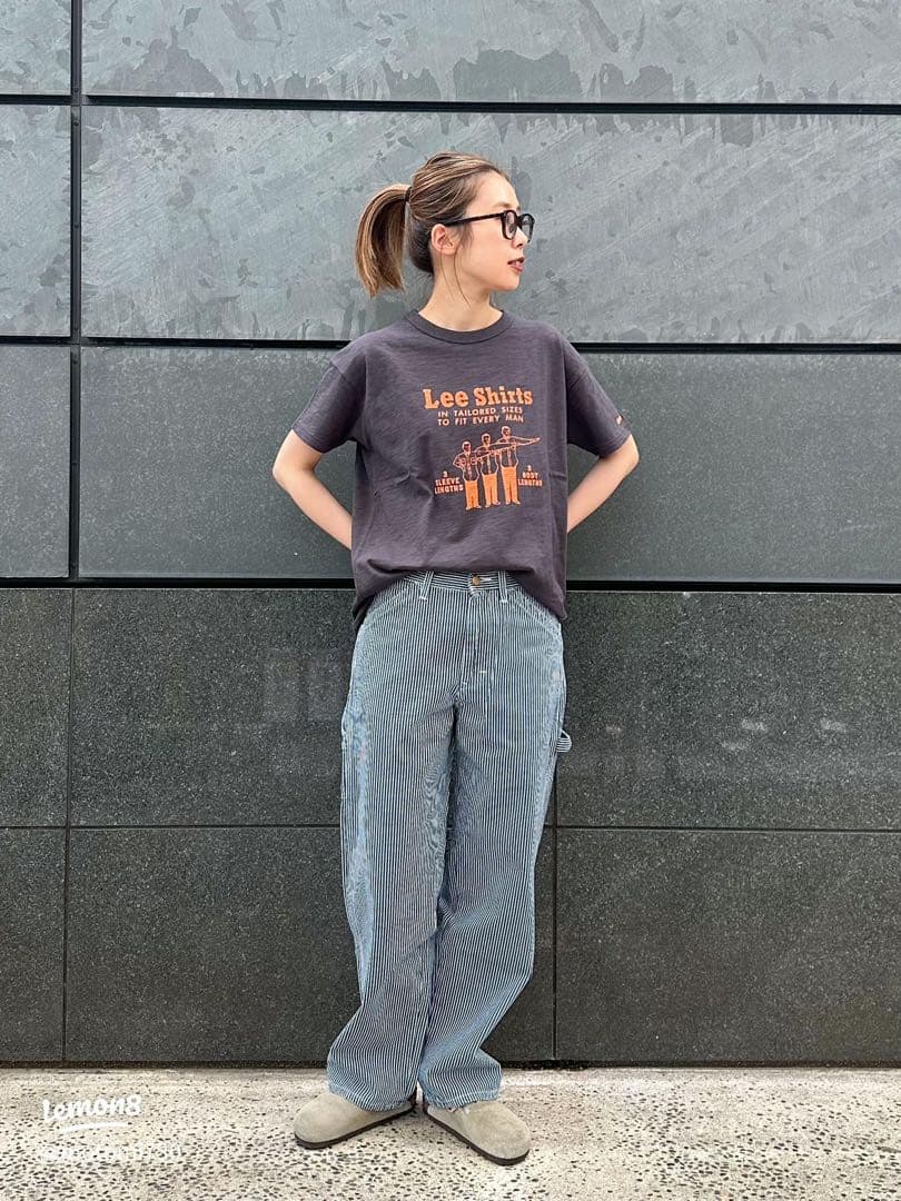 お洒落◎美品◎お洒落◎シルエット◎価格◎Lee ヒッコリー　ペインターパンツ