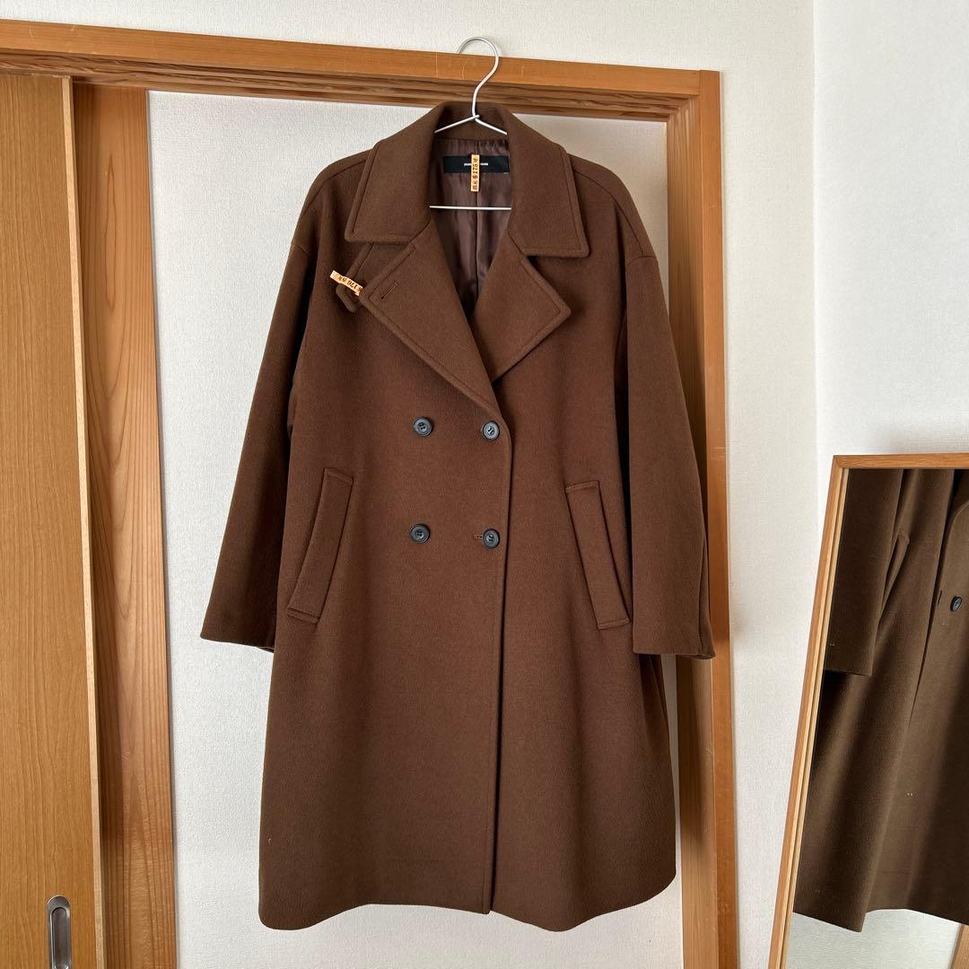 ジャーナルスタンダード　スーパー140ビーバーダブルロングコート　ブラウン