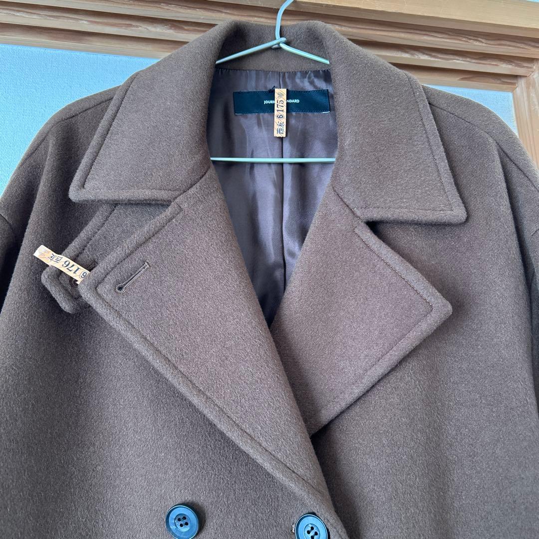 ジャーナルスタンダード　スーパー140ビーバーダブルロングコート　ブラウン