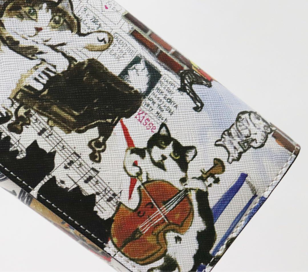 《マンハッタナーズ》箱付未使用【ミュージック、ミュージック】レザーかぶせ式長財布