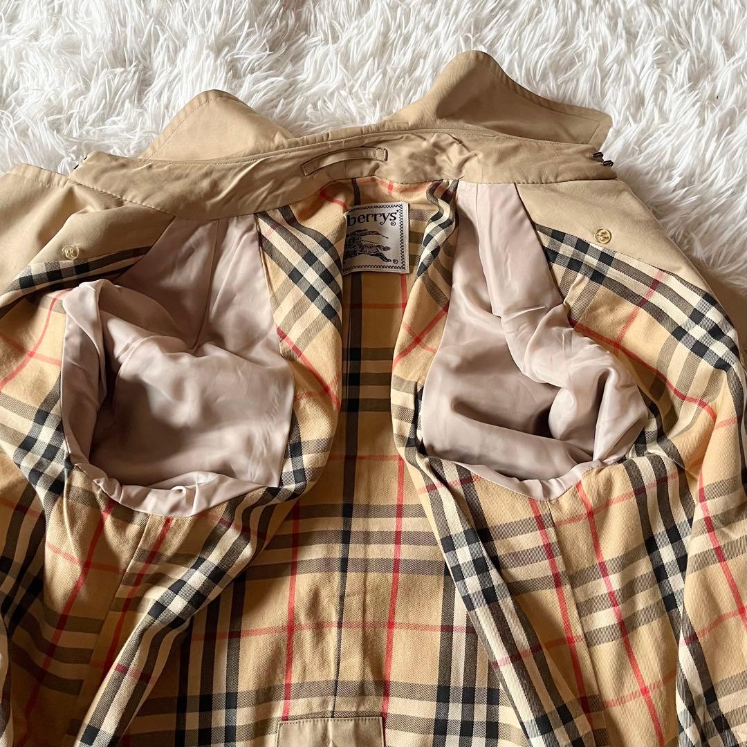 バーバリーズ 着丈113cm サイズS トレンチコート ノバチェック ベルト