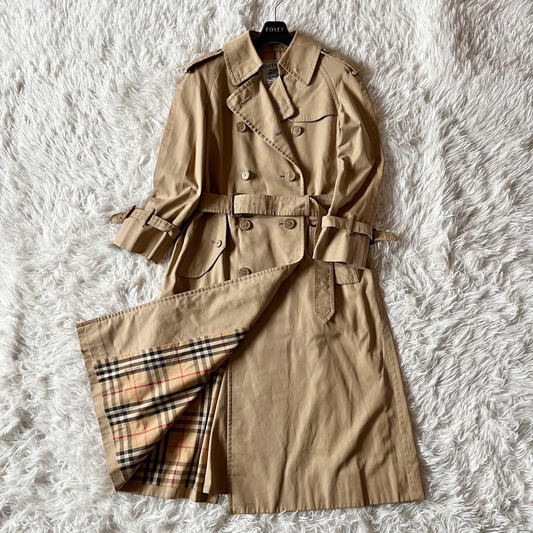 バーバリーズ 着丈113cm サイズS トレンチコート ノバチェック ベルト