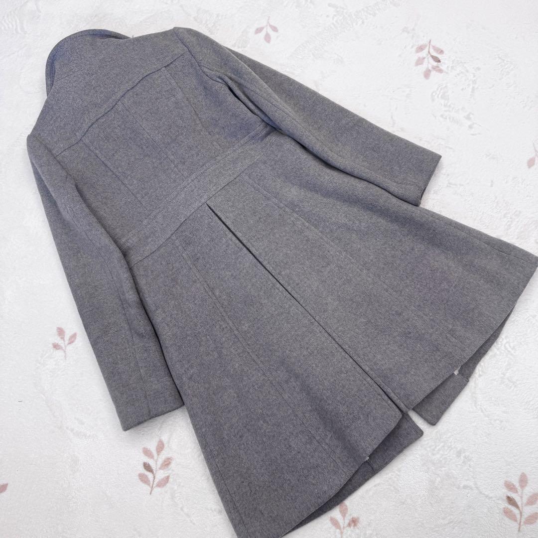 希少 40 L ブルーレーベルクレストブリッジ ウール ロング コート グレー