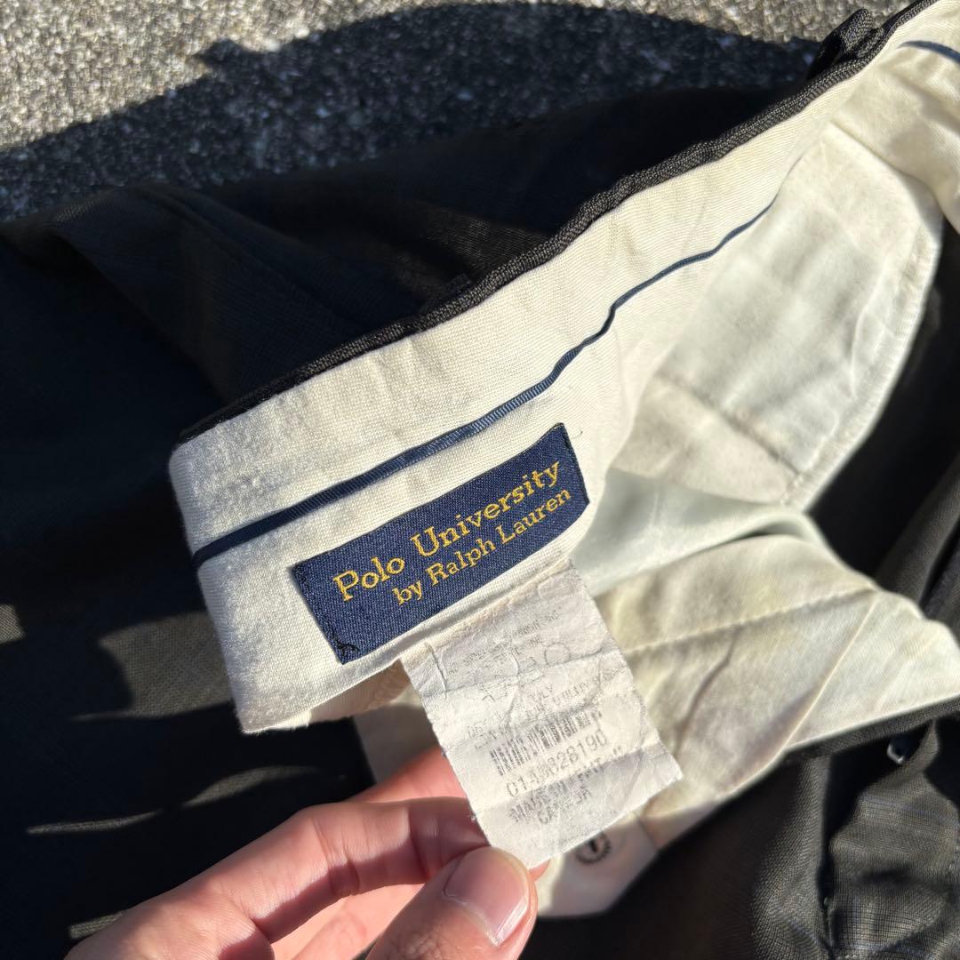 80s Ralph Lauren ウールスラックス ワイドパンツ ツータック