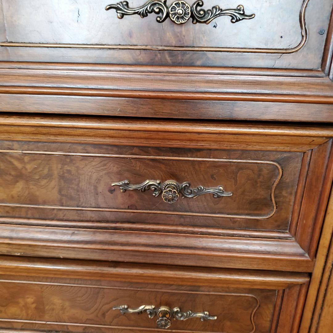 ☆nymmさん専用☆アンティーク　イタリア家具木製チェスト 5段 引き出し付き