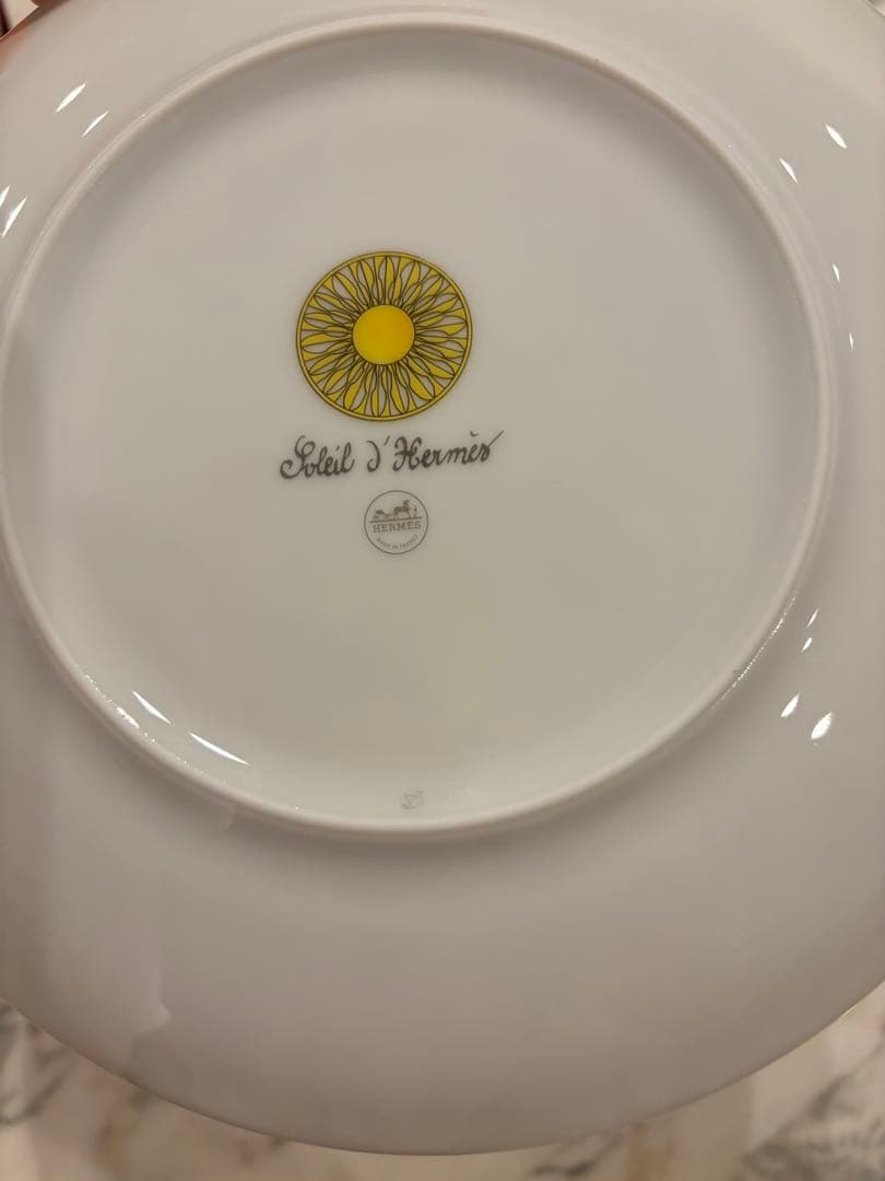 未使用　デザートプレートHERMES 花柄プレート 2枚セット