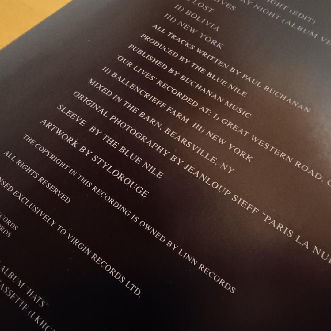 洋楽 Saturday Night(12\"single)/the blue nile