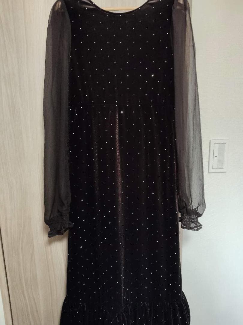 Kastane 【結婚式/オケージョン】ベロアスタッズワンピース