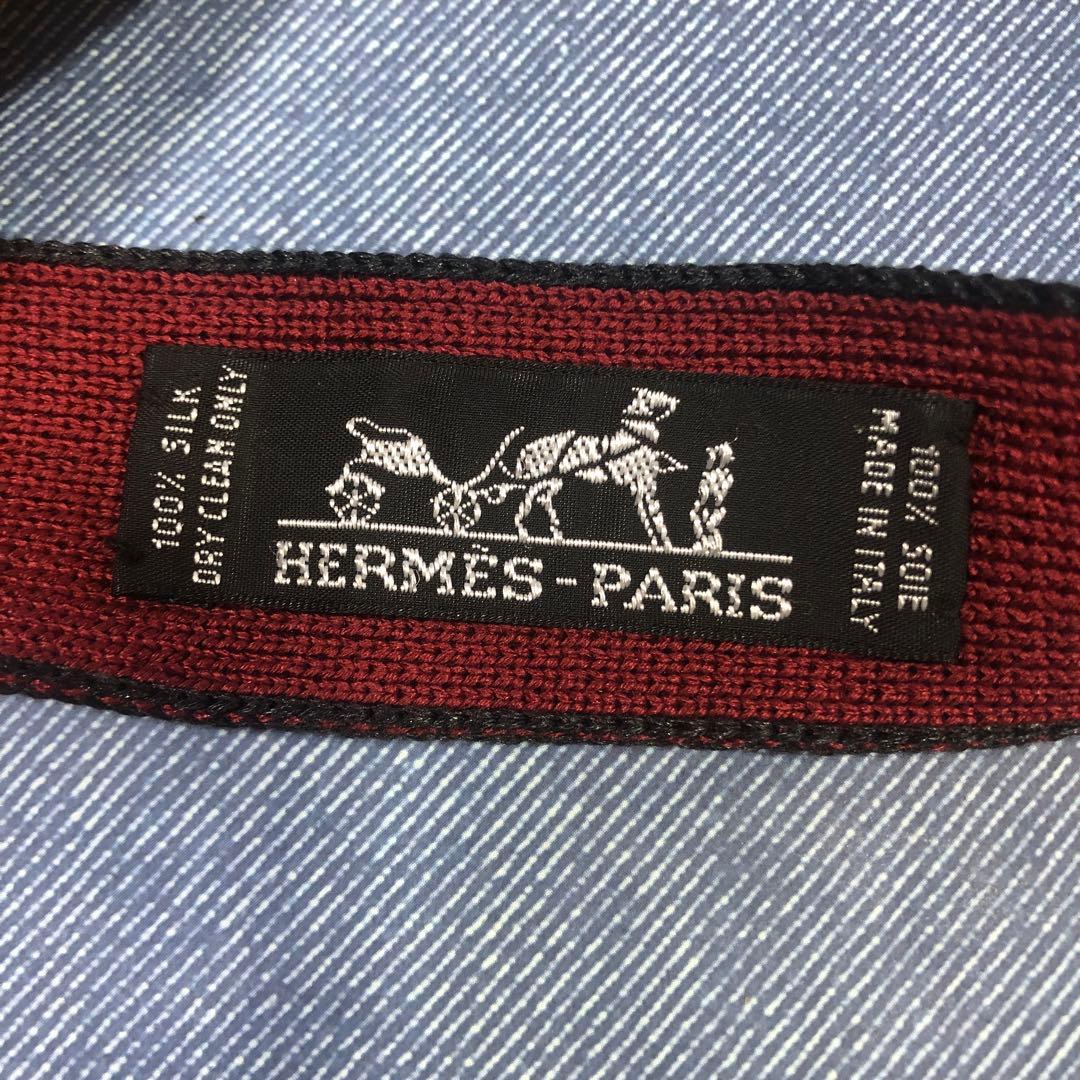 【本日限定値下レア未使用】HERMESイタリア製ニットリバーシブルシルクタイ
