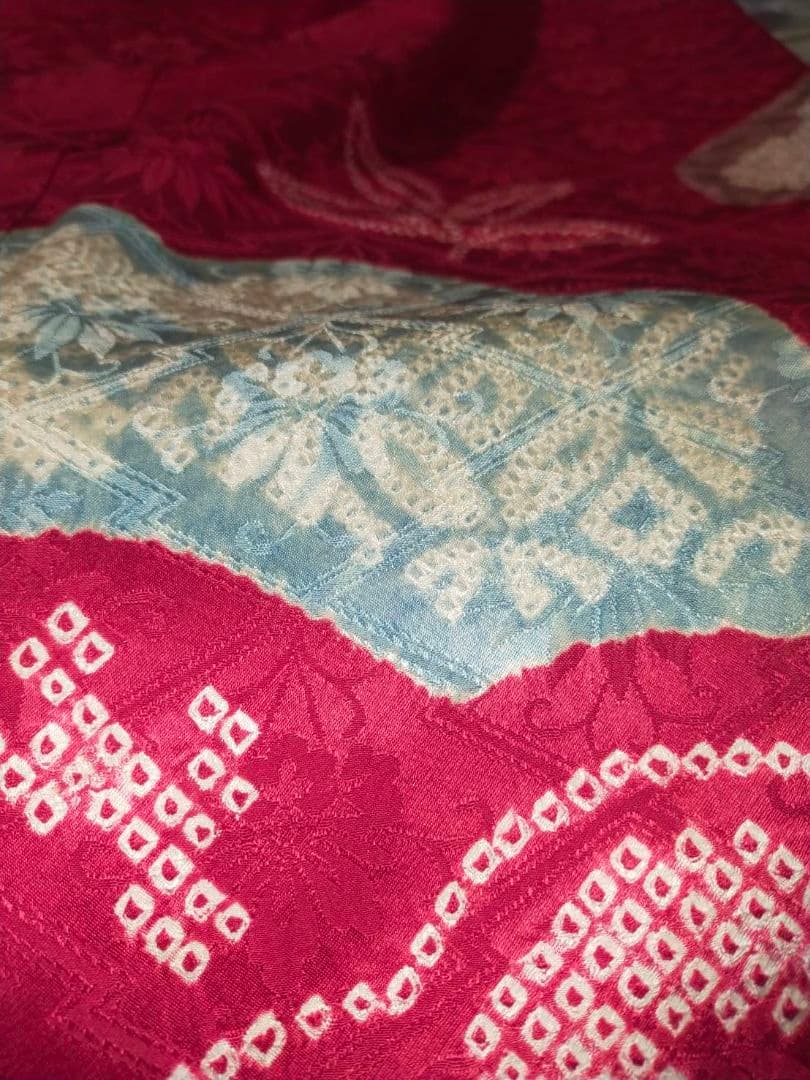 売約済み【WA-Modern】★★正絹　桶絞り　京友禅　振袖単品★★