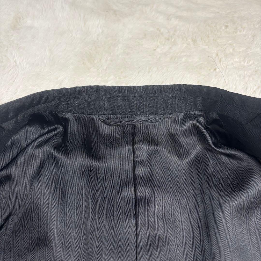 テットオム 黒 ブラック 光沢 タイト スリーピーススーツ