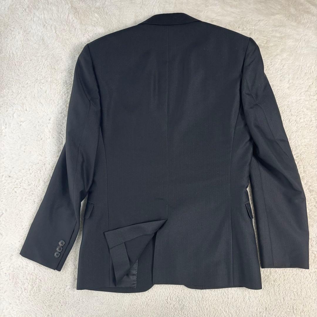 テットオム 黒 ブラック 光沢 タイト スリーピーススーツ