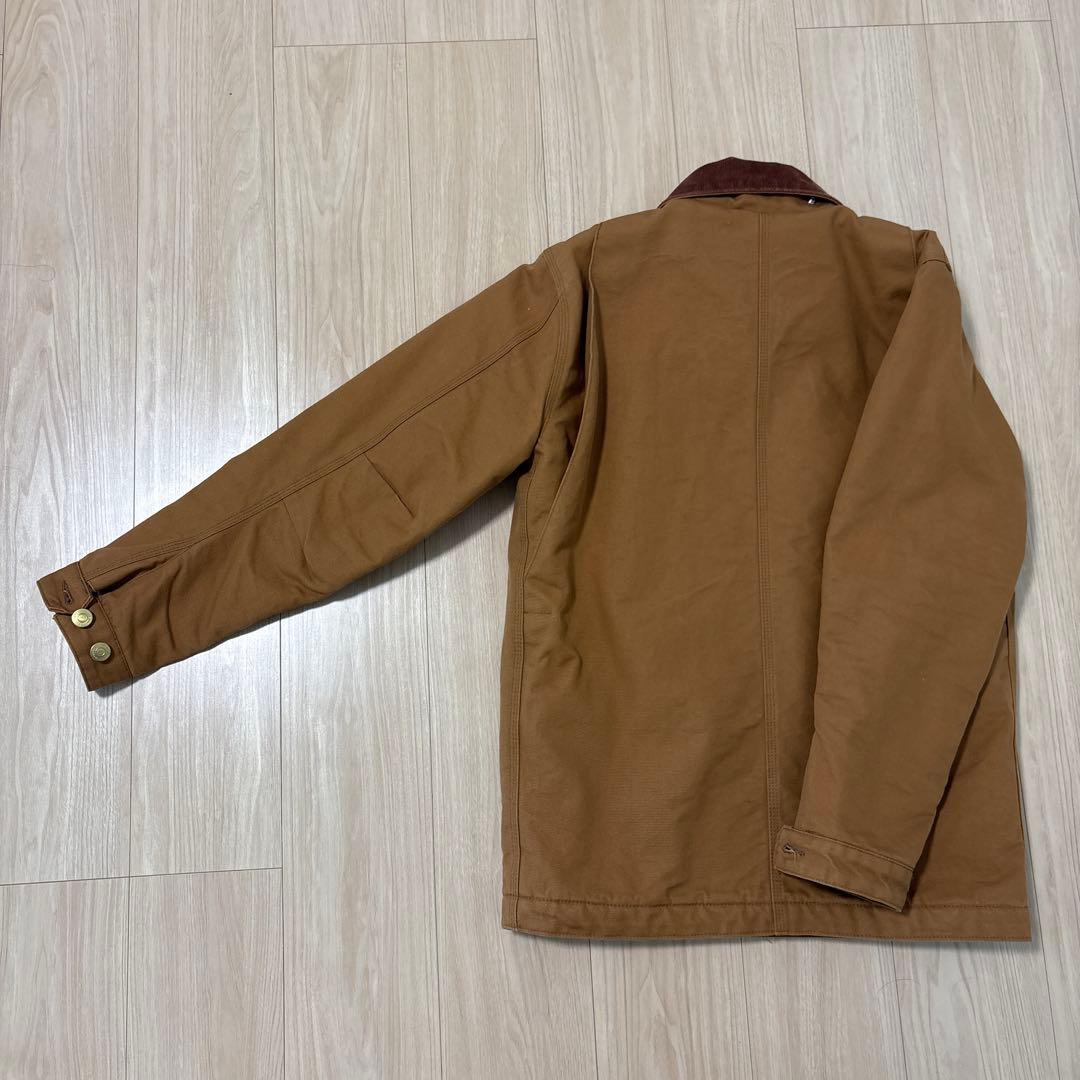 carhartt ブラウン ダックチョアコート　S ブランケット裏地　C01-M