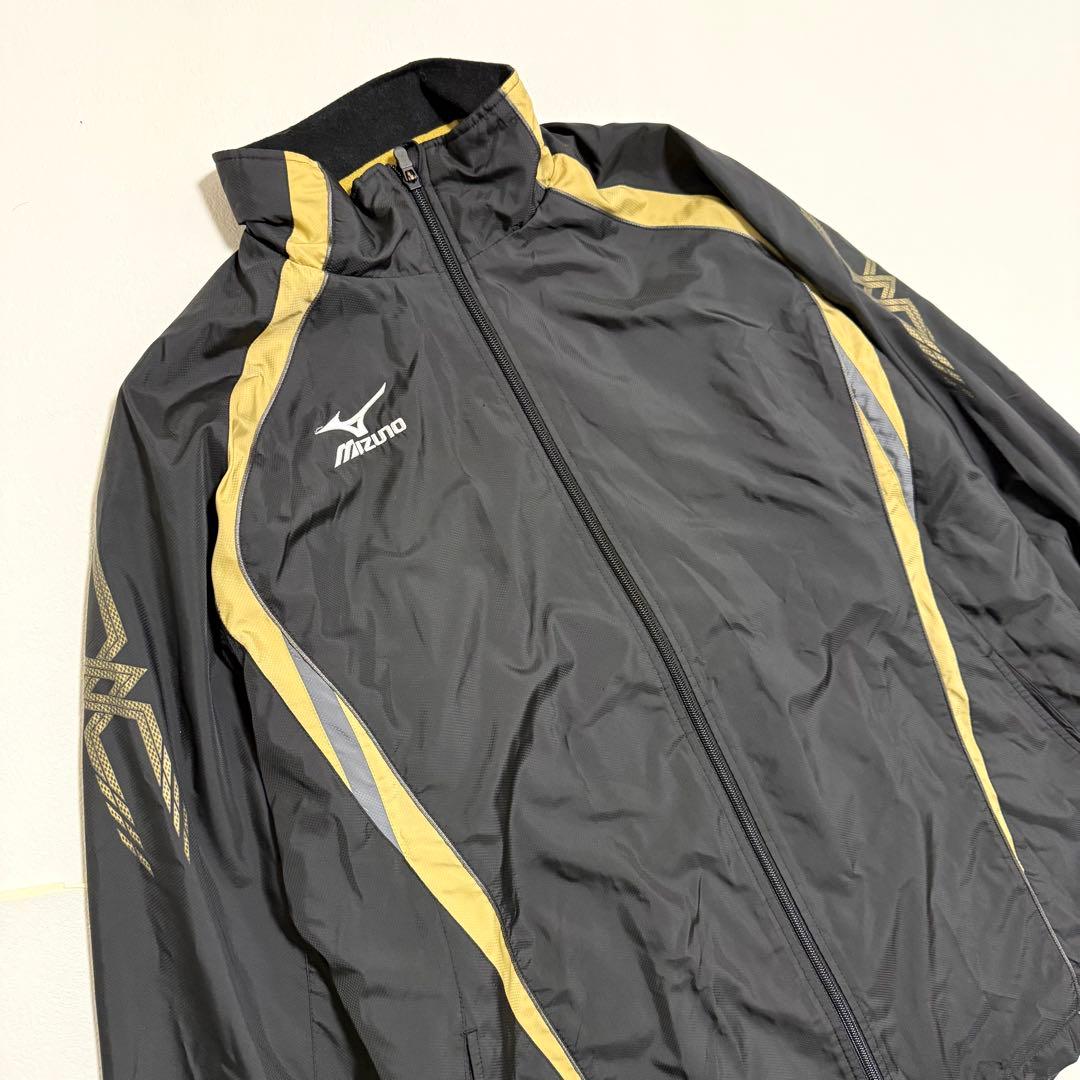 ✨美品✨MIZUNO ブレスサーモ ウインドブレーカー 上下 中綿 黒　金　XL