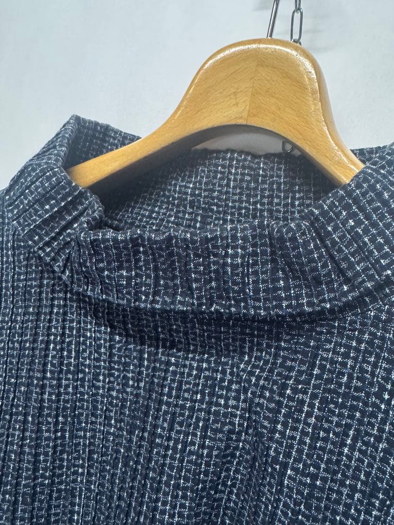 福岡久留米絣工房 藍木野 ピンタックプルオーバー ワンピース チュニック