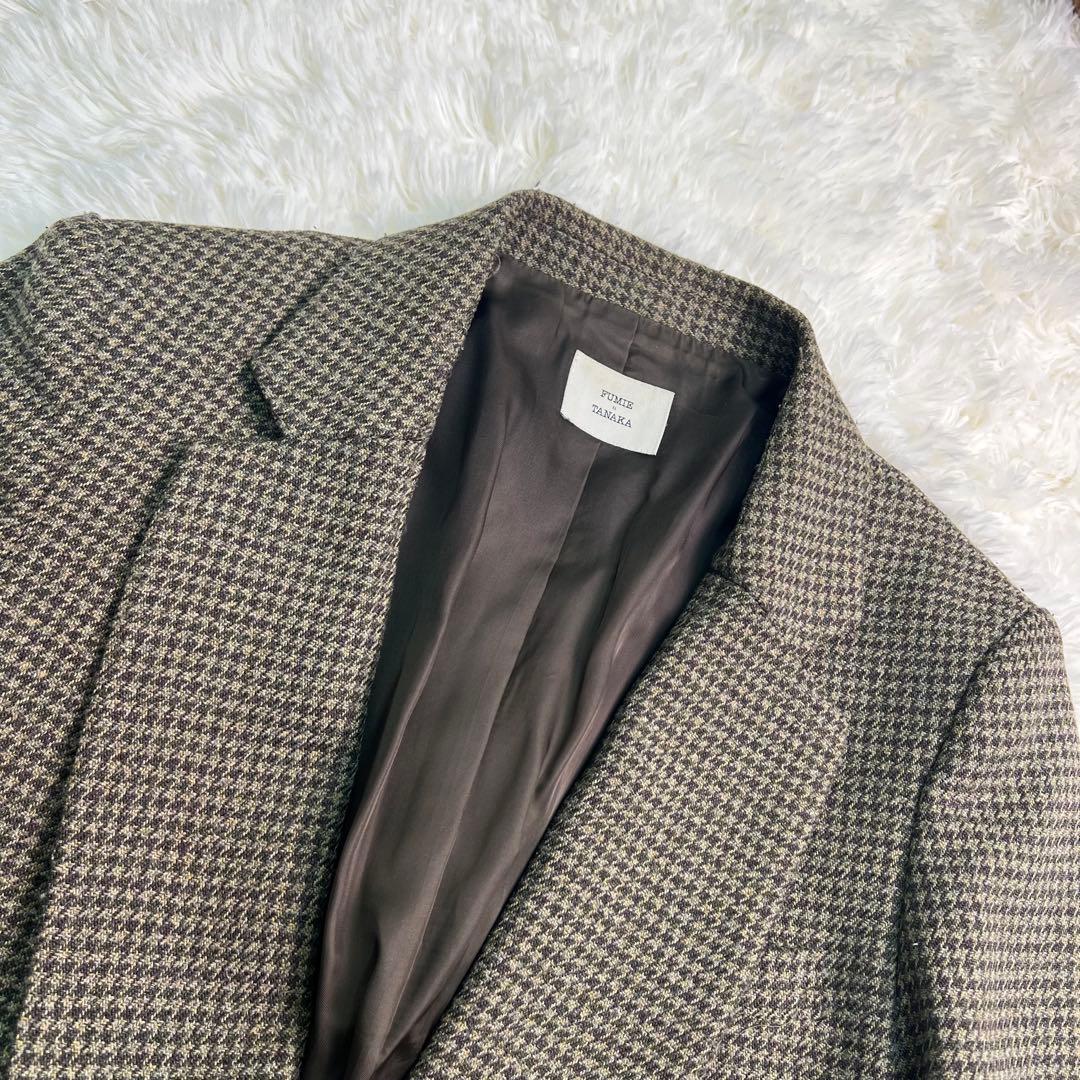 FUMIE TANAKA フミエ タナカ テーラードジャケット ダブル 千鳥柄