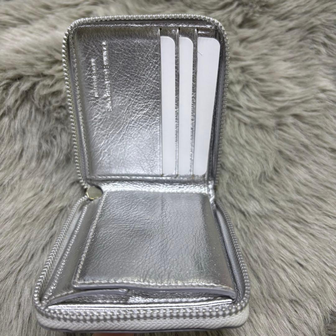 コムデギャルソン LOGOTYPE ZIP B シルバー ウォレット 未使用