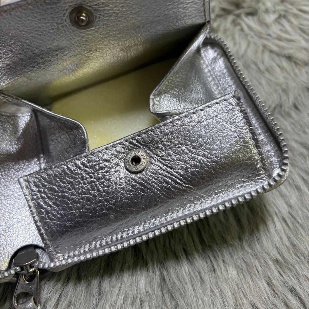 コムデギャルソン LOGOTYPE ZIP B シルバー ウォレット 未使用