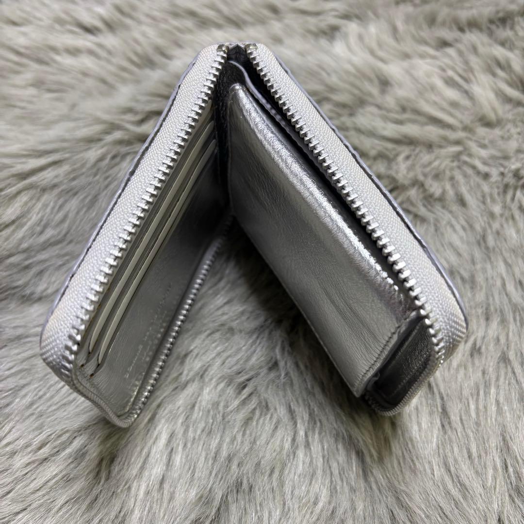 コムデギャルソン LOGOTYPE ZIP B シルバー ウォレット 未使用