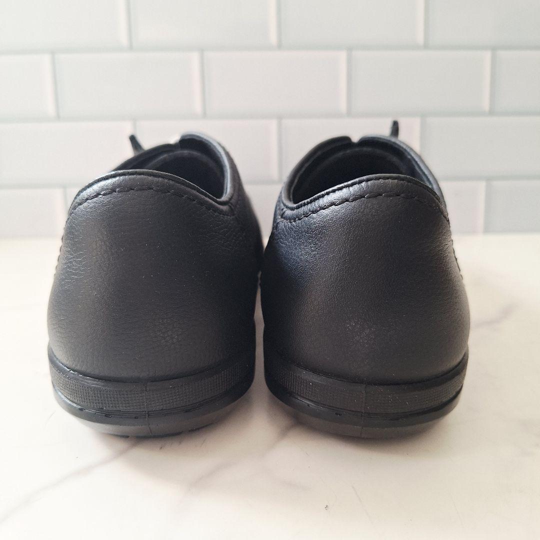 【新品】 アキレスソルボ 牛革 ゴム紐 スリッポン 26 メンズ 黒 3E