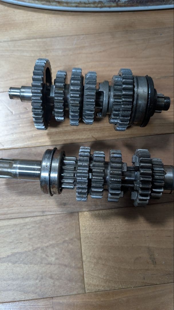 RZ250初期クランクシャフトとギアセット