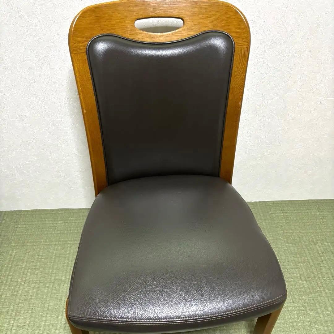 オレンジ様【浜本工芸】No.3800 ダイニングチェア2脚・本革・ナラ材・椅子