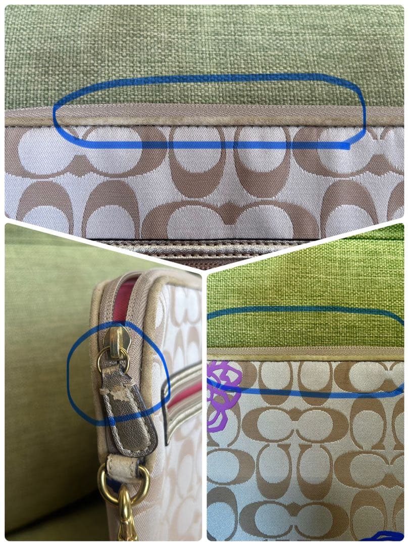 COACH コーチ　タブレットケース　ショルダーバッグ　サコッシュ　poppy