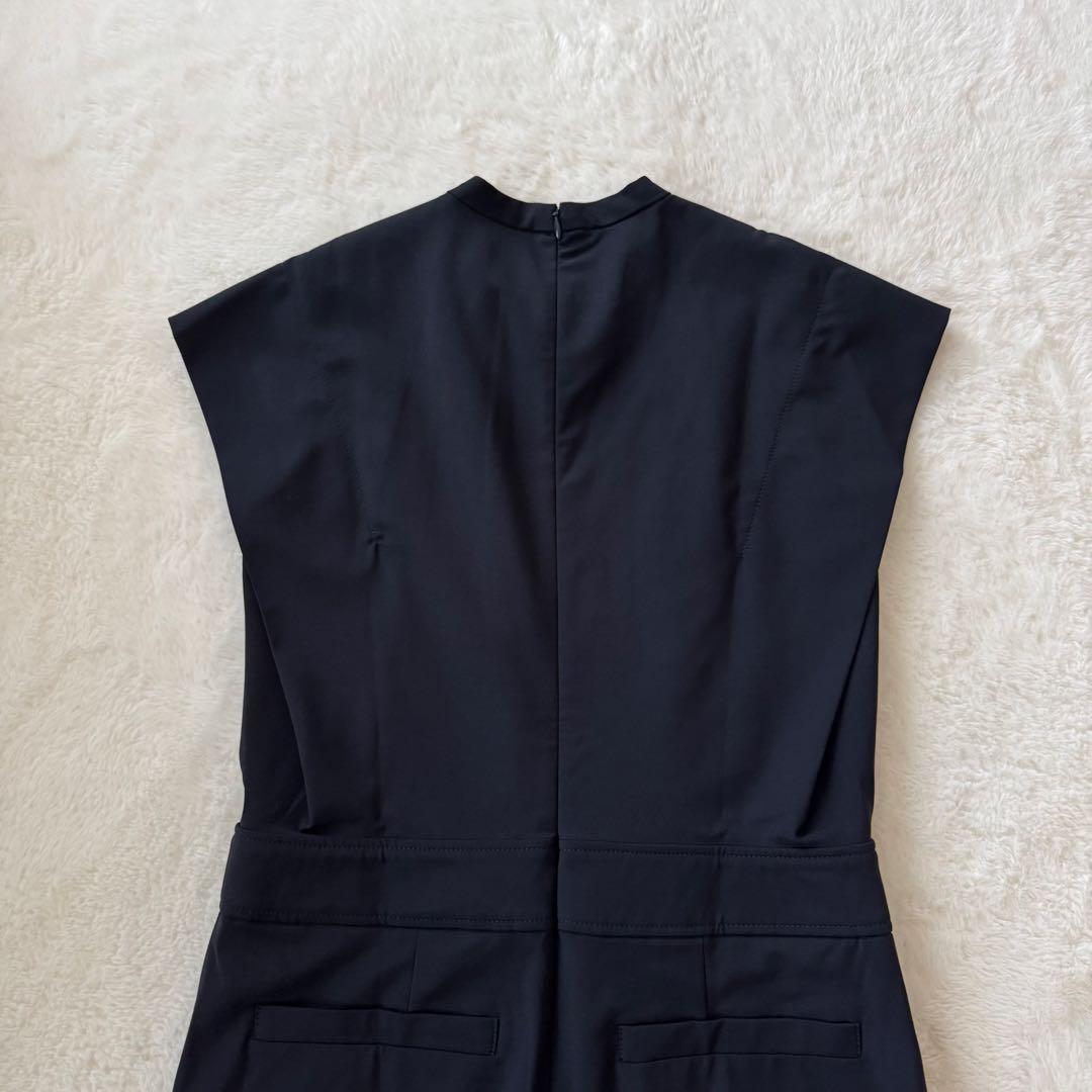 美品　LOHEN ローヘン　スタンドカラータックスリーブオールインワン　36