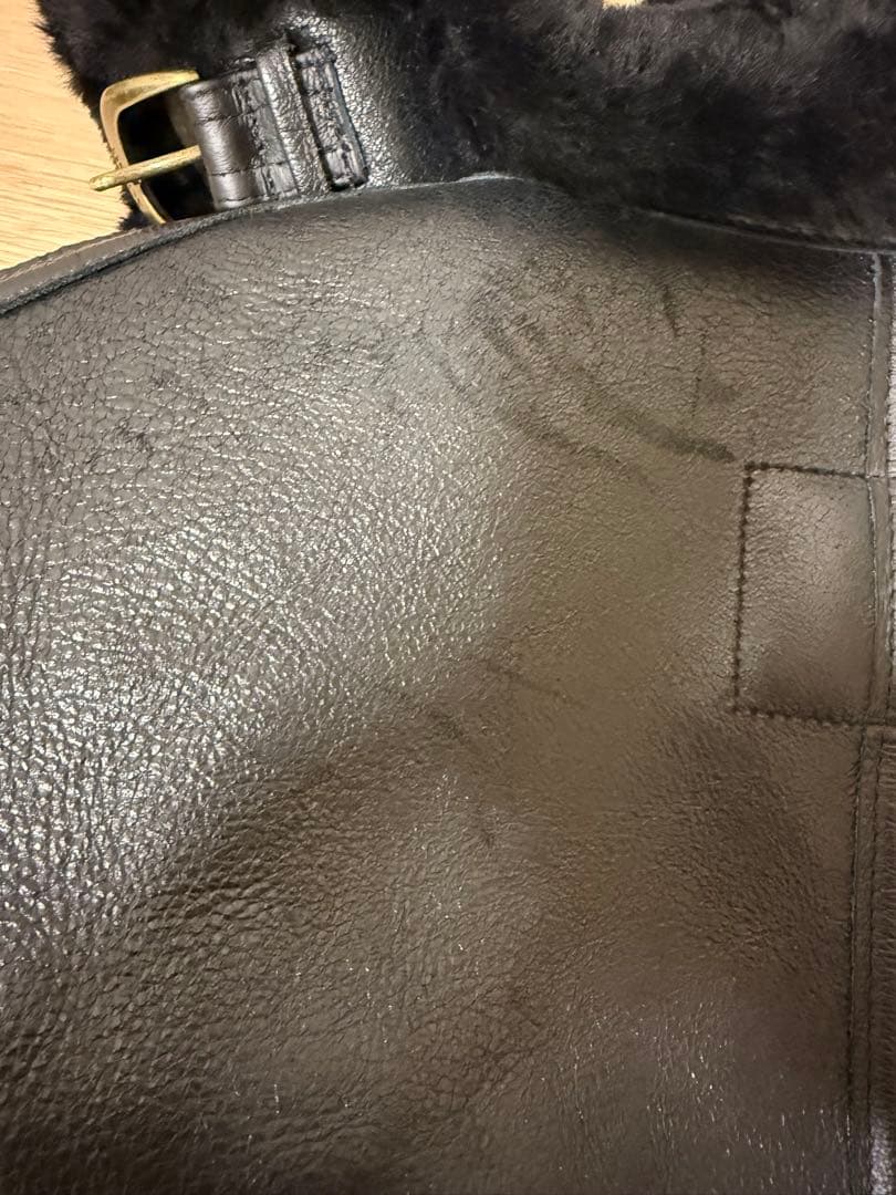 Schott ショット B-3 ムートンボンバージャケット 36 M 黒ブラック