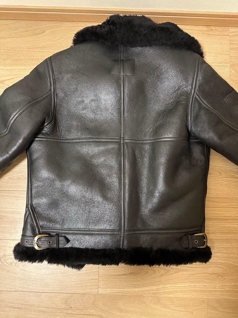 Schott ショット B-3 ムートンボンバージャケット 36 M 黒ブラック