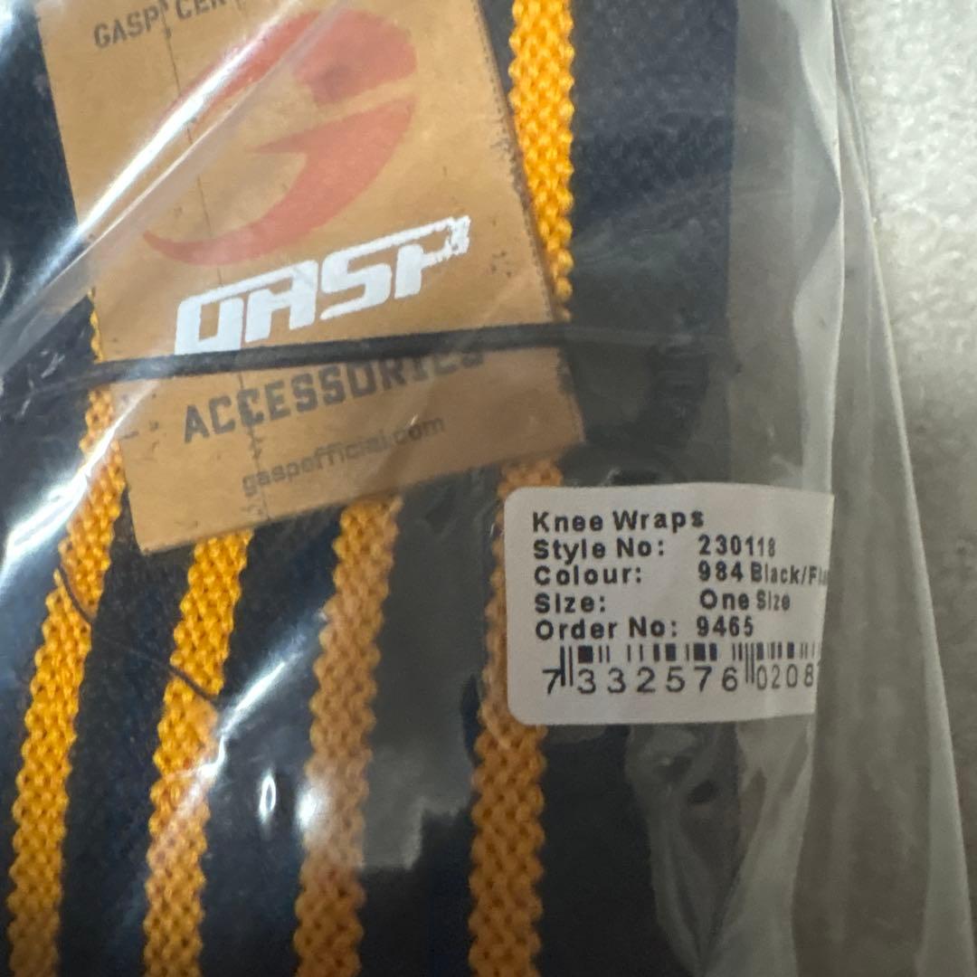 ウエイトトレーニング Gasp Knee wraps, Black/Flame