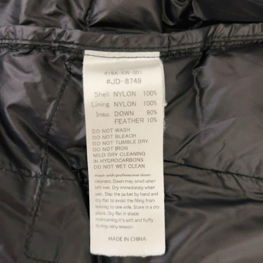 ダントン　DANTON インナーダウン　クルーネック　ベスト　ブラック