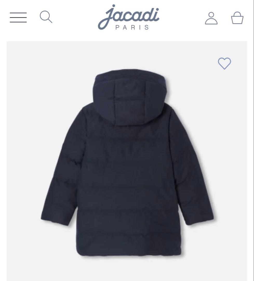 【新品】jacadi ダウンジャケット　ネイビー　中綿コート 8A