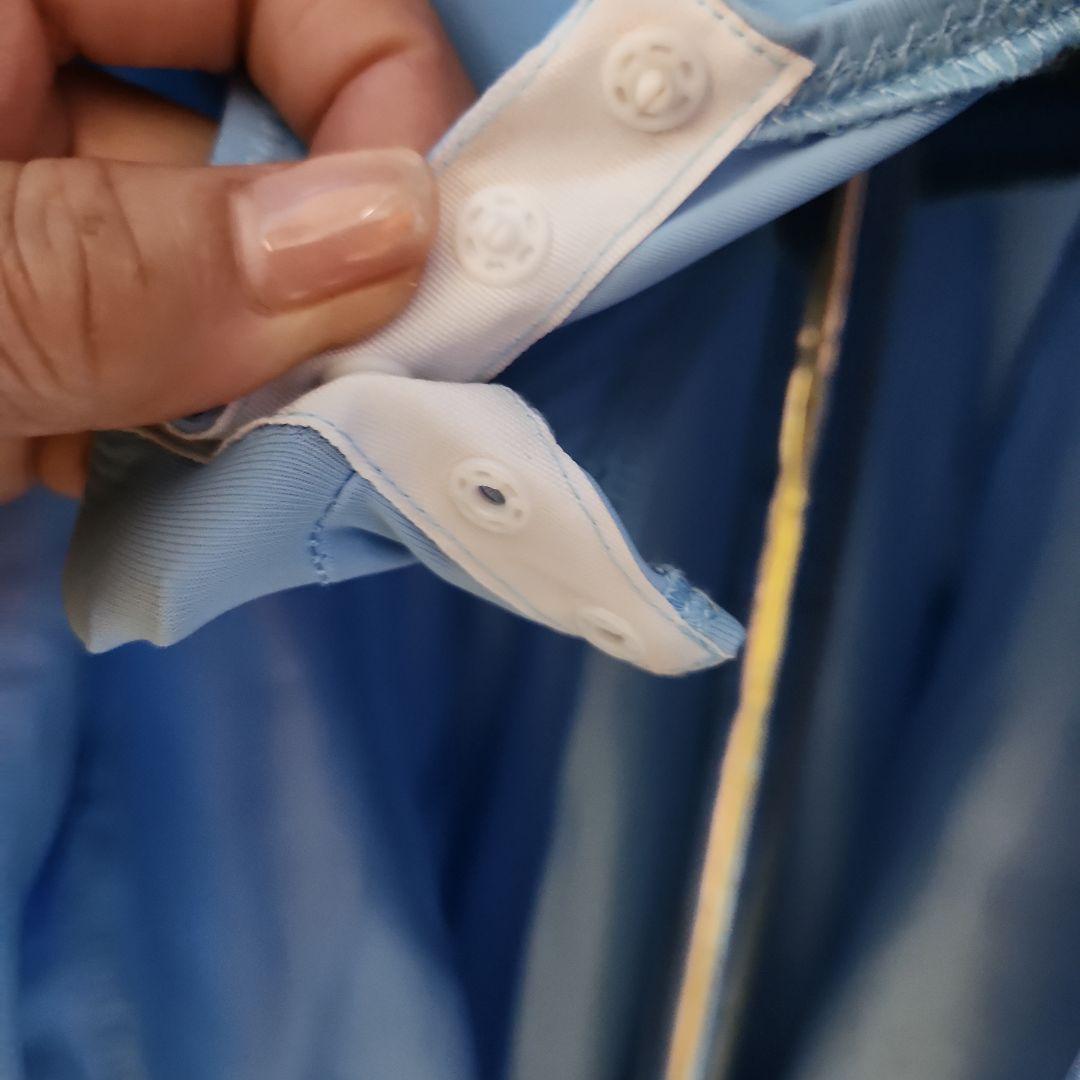 最終お値下げ。 社交ダンス用ドレス 水色 ビーズ装飾　LからL.L.サイズ