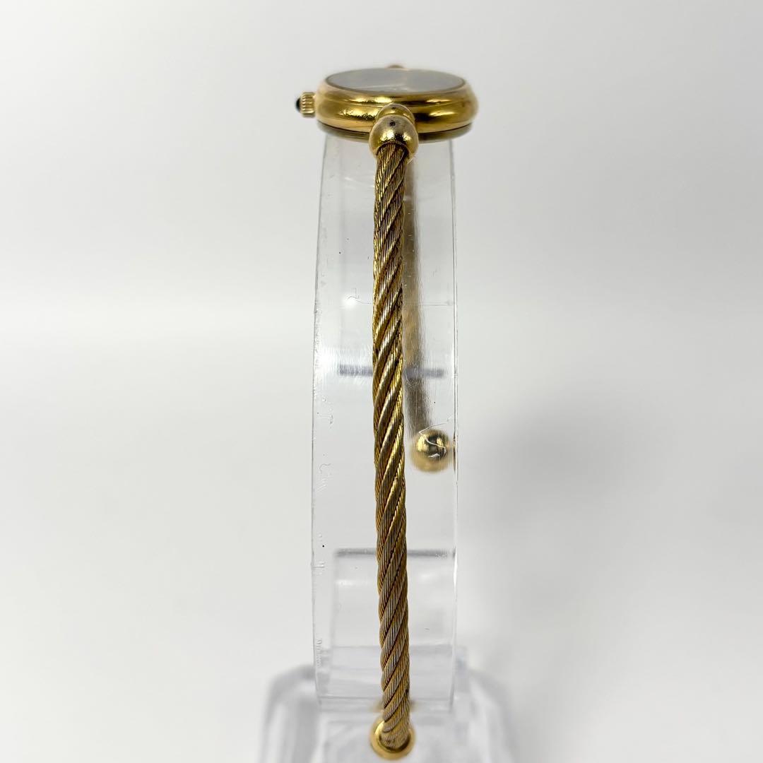 【稼働品】GUCCI グッチ 2700.2L バングルウォッチ 金 黒文字盤