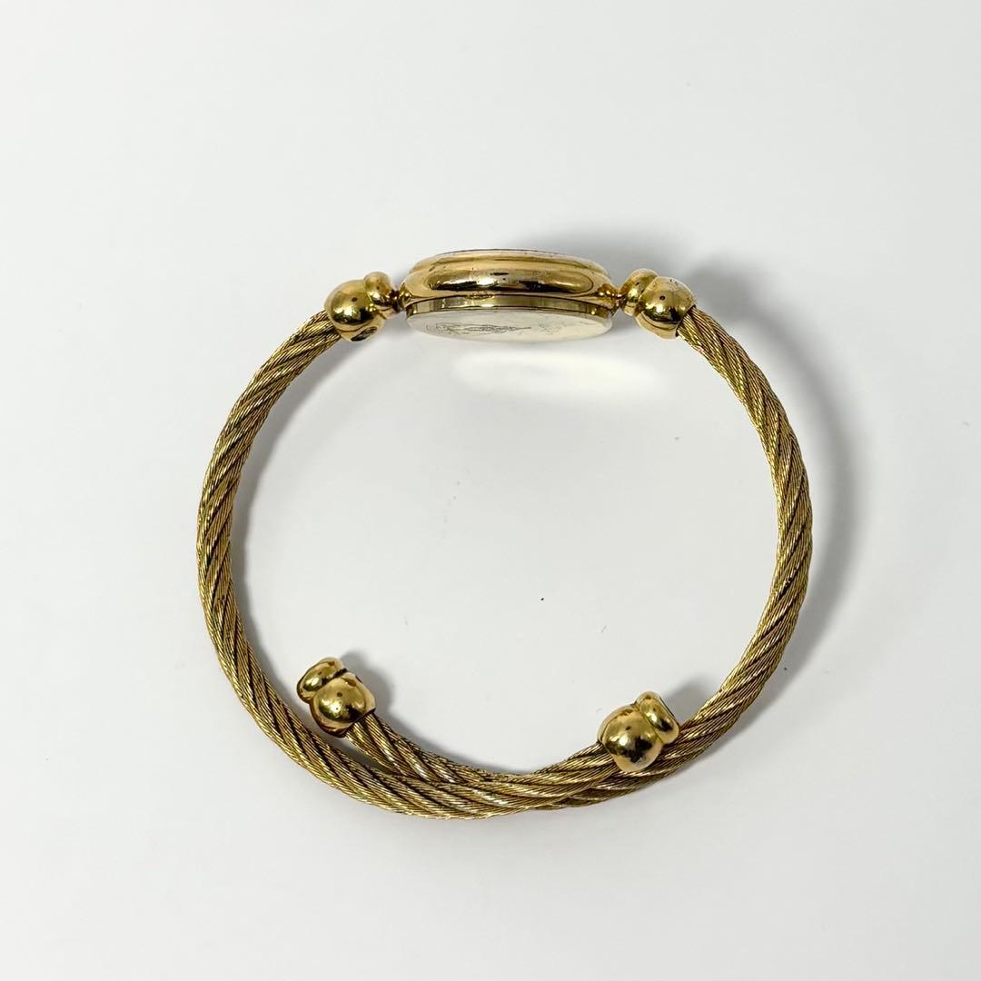 【稼働品】GUCCI グッチ 2700.2L バングルウォッチ 金 黒文字盤