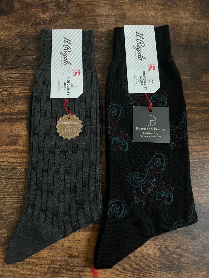 【未使用・タグ付】IL REGALO ソックス25-26cm 2足組　2点