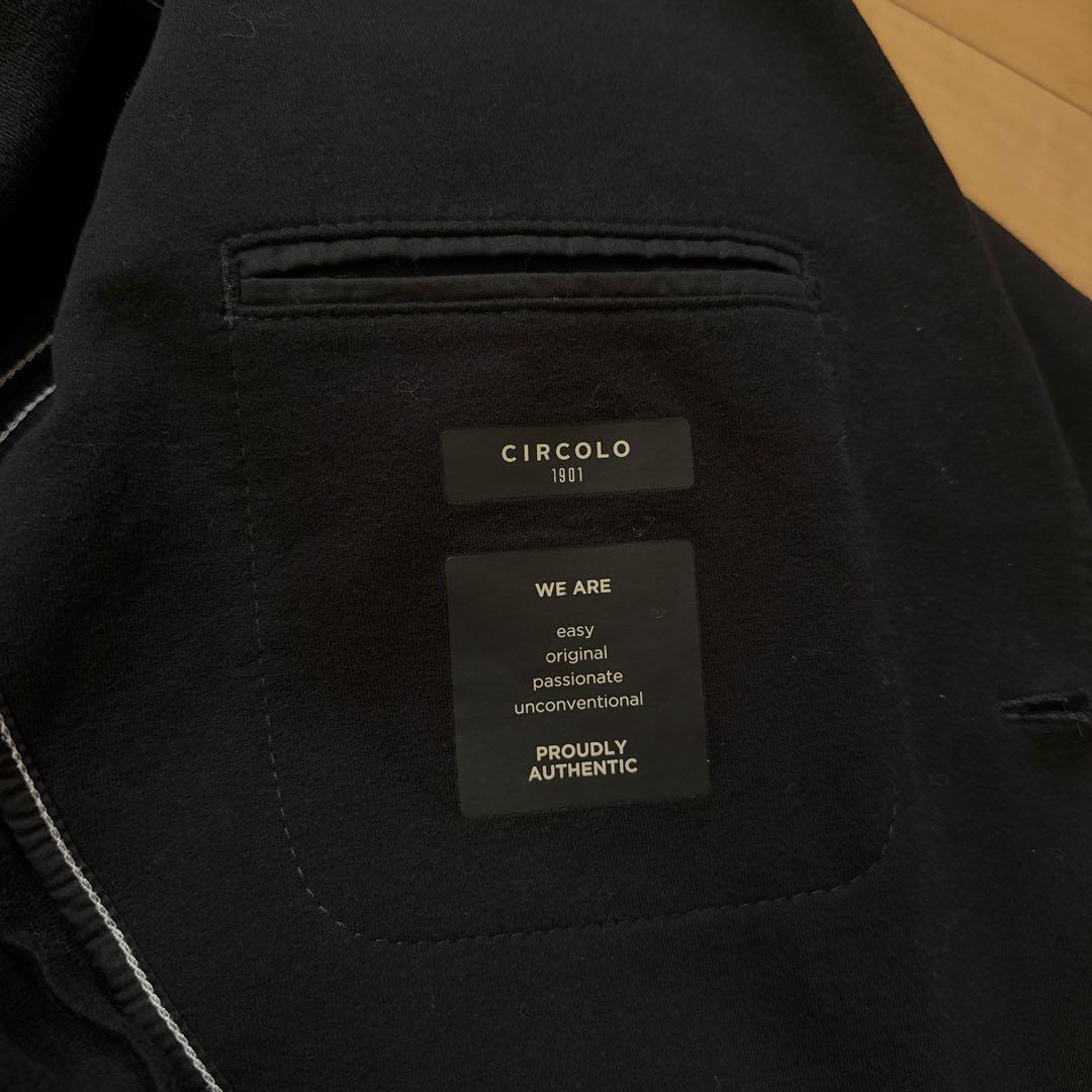 CIRCOLO チルコロ コットンジャージー ジャケット ストレッチ 黒