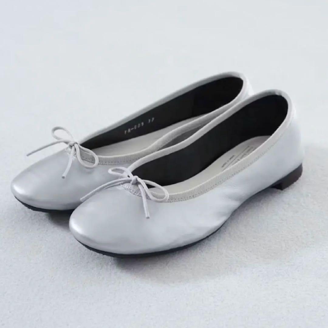 chausser ショセ バレエシューズ　シルバー　39