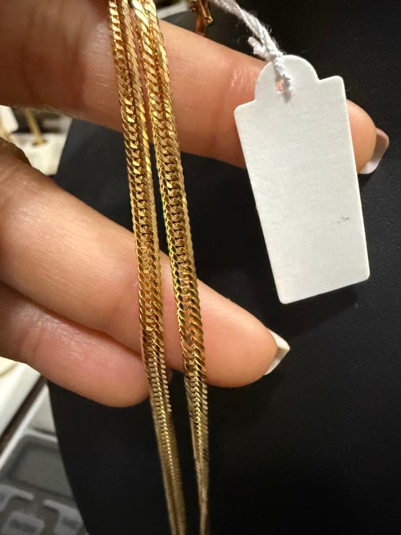 18金喜平12cutトリプルネックレス 45cm 11.3g