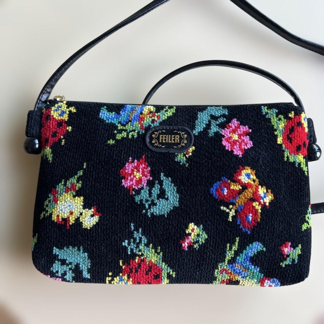 FEILER ブラック ハイジ ショルダーバッグ