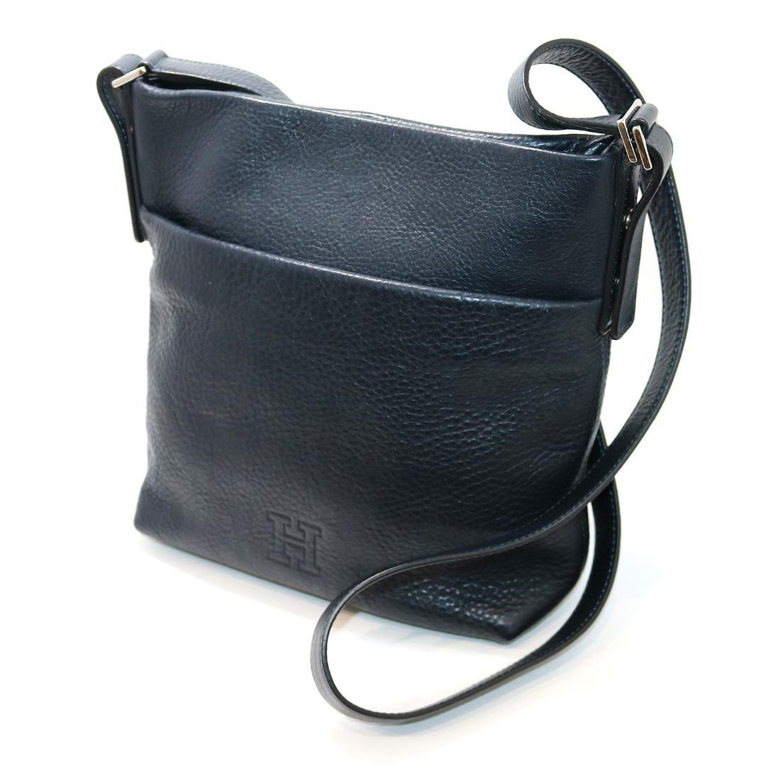 【美品】ヒロフ ヴィータ 2wayバッグ ショルダーバッグ S ダークブルー