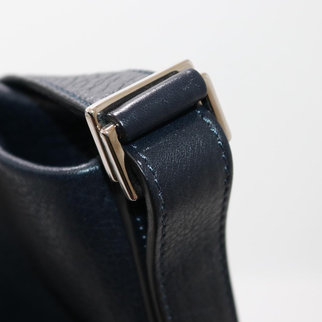 【美品】ヒロフ ヴィータ 2wayバッグ ショルダーバッグ S ダークブルー