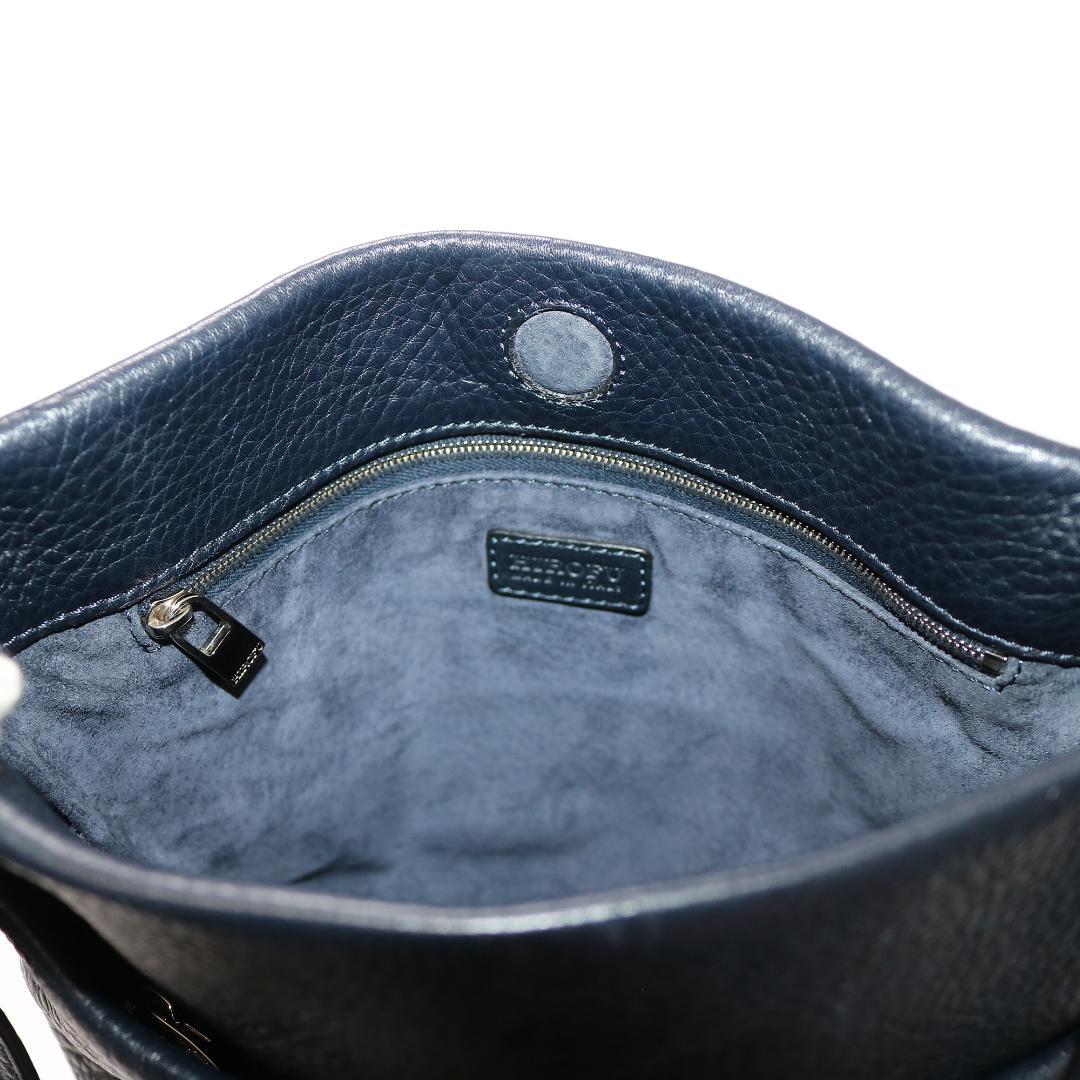 【美品】ヒロフ ヴィータ 2wayバッグ ショルダーバッグ S ダークブルー