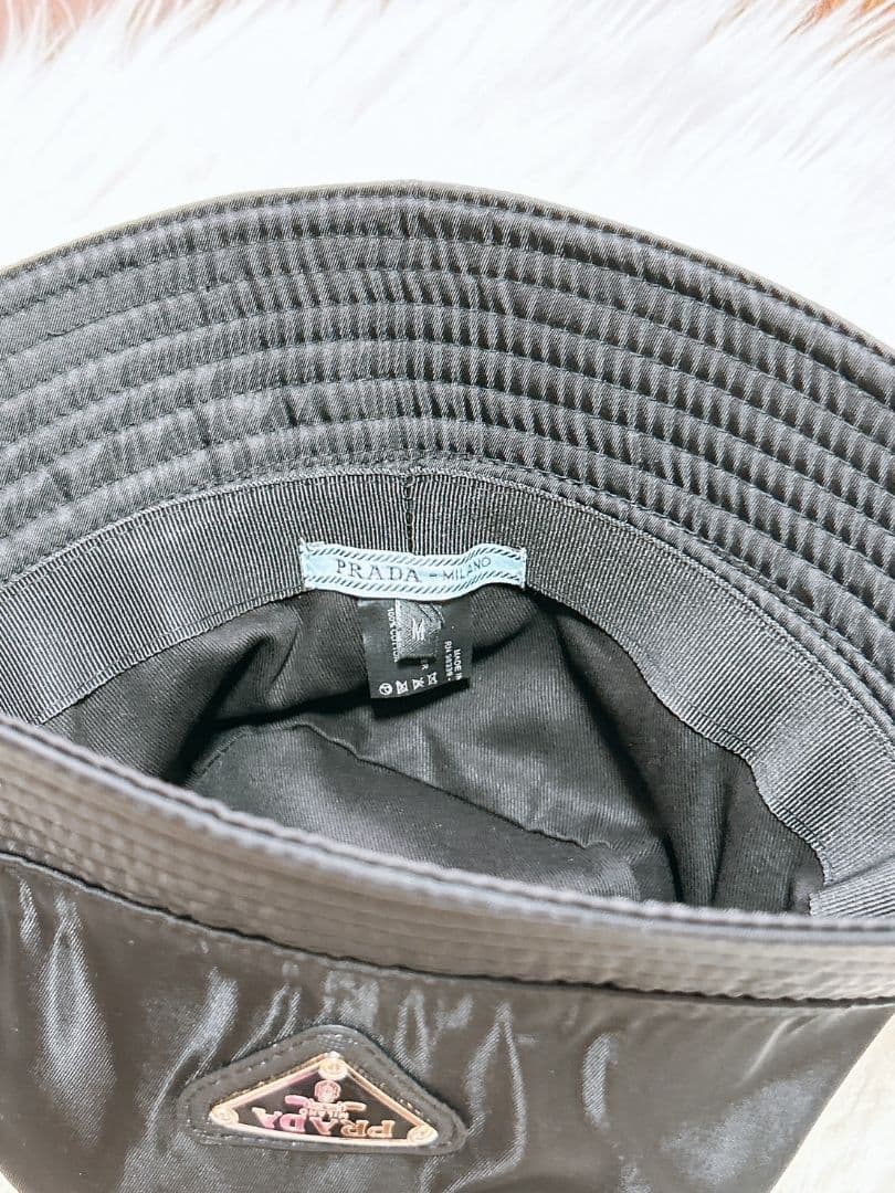 大人気❤️PRADA バケットハット バケハ　ノベルティ　M ブラック