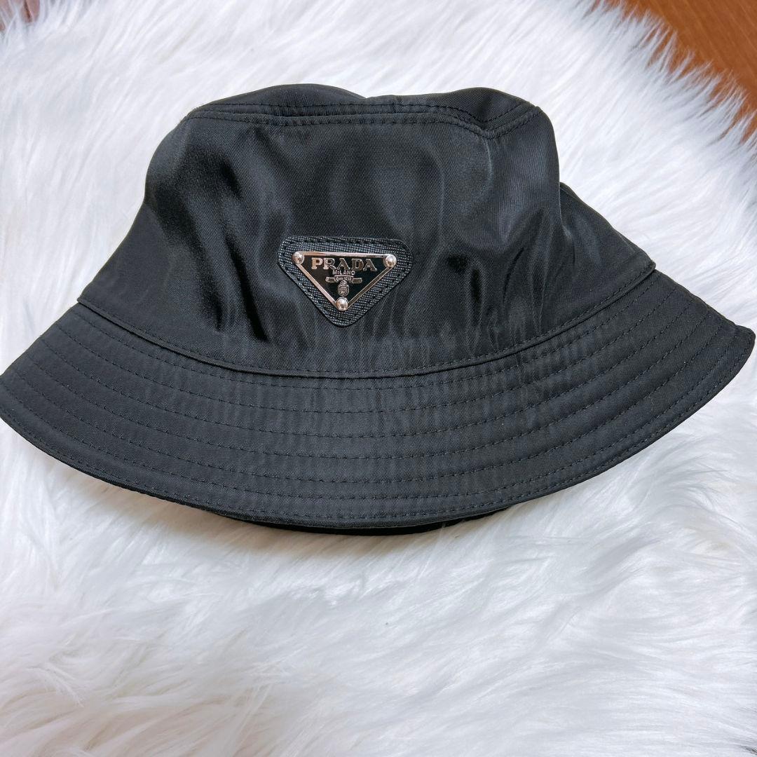 大人気❤️PRADA バケットハット バケハ　ノベルティ　M ブラック