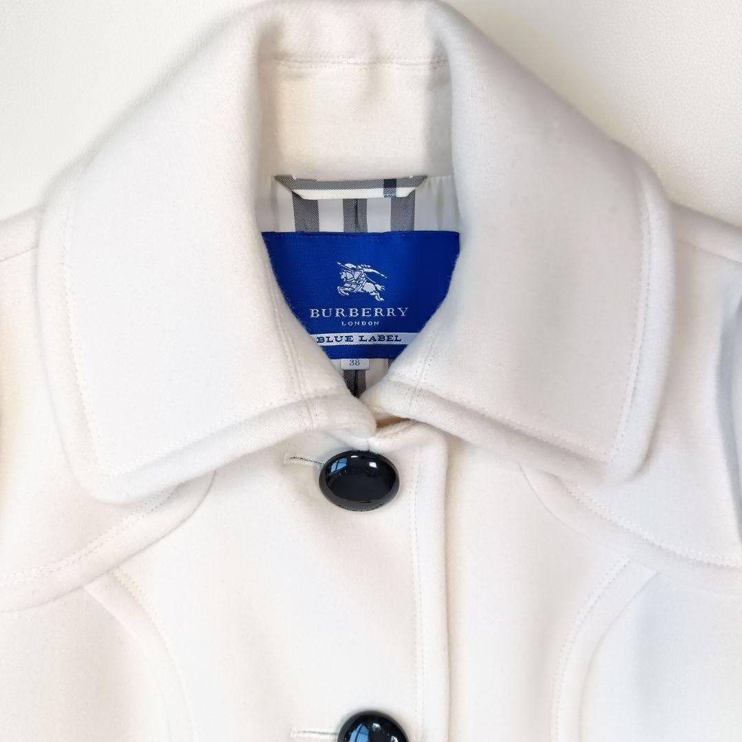 バーバリーブルーレーベル　アンゴラ ウールコート　フレア　バルーンスリーブ　38