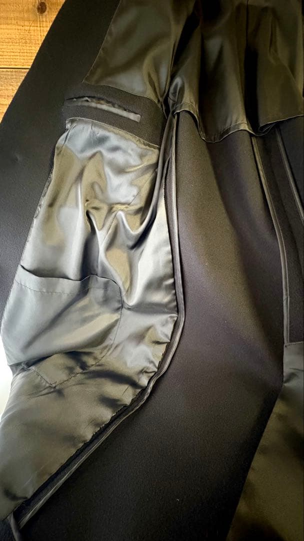 120S メルトン チェスターコート ブラック XL